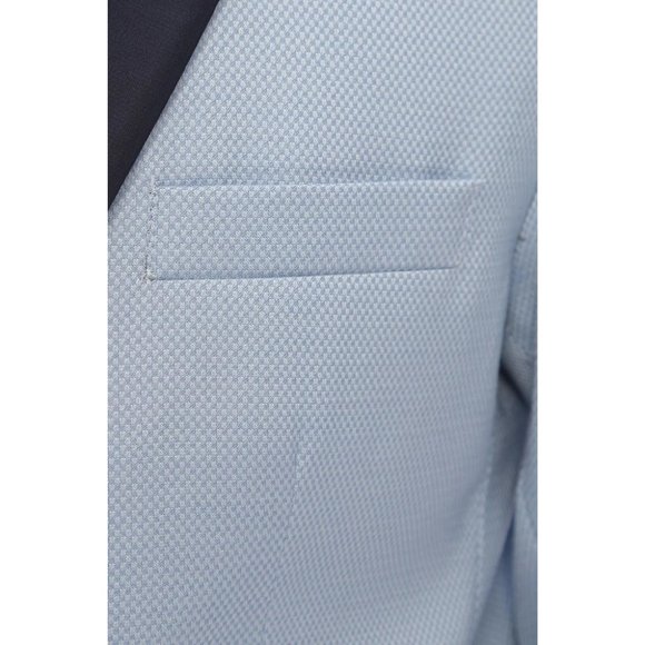 Derman Ice Blue Satin Collar 3 Piece Tuxedo - Picture 5 of 6